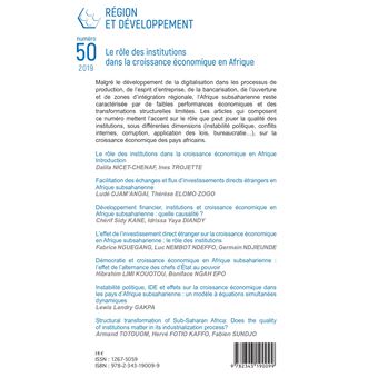 Le rôle des institutions dans la croissance économique en Afrique