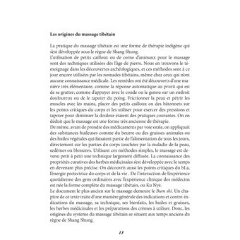 L'art tibétain du massage