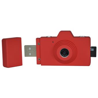 Clé USB Halterrego Zenith camera Rouge + Carte SD 2 Go