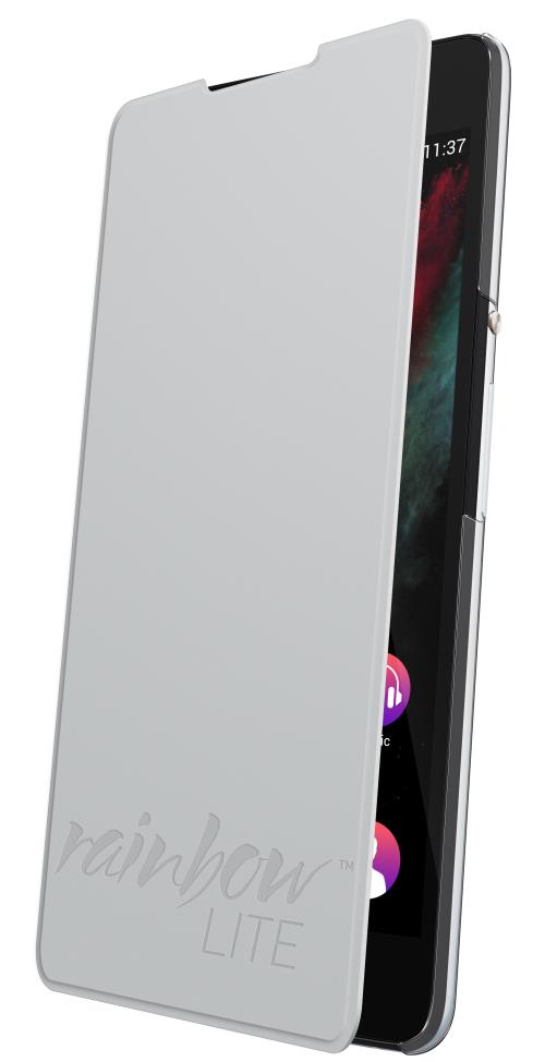 Etui Folio Wiko Stand Back Cover pour Rainbow Lite Blanc