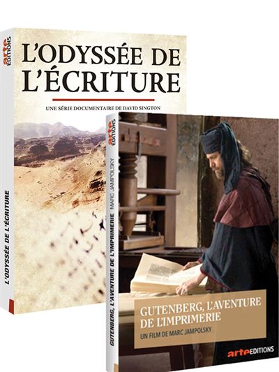 Pack Coffrets L'Odyssée de l'ecriture, Gutenberg DVD