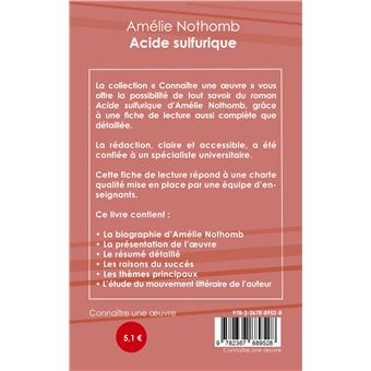 Amélie Nothomb et Acide sulfurique