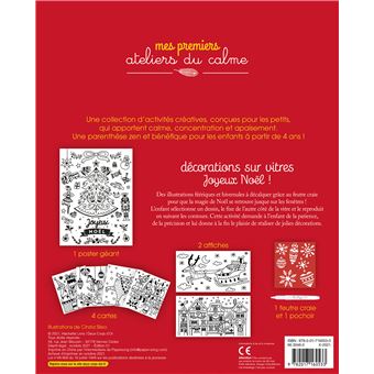 Décorations sur vitres Joyeux Noël - boîte avec accessoires