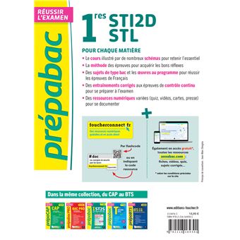 Prépabac 1re STI2D/STL - Toutes les matières communes - Cours et entraînement contrôle continu 2023