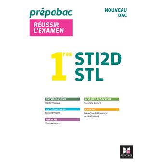 Prépabac 1re STI2D/STL - Toutes les matières communes - Cours et entraînement contrôle continu 2023
