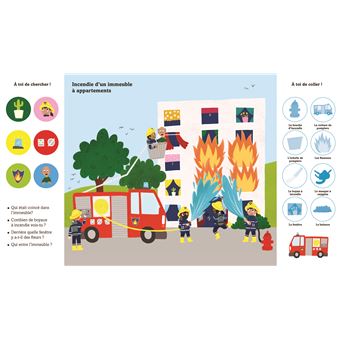 101 choses à trouver et à coller: Les pompiers