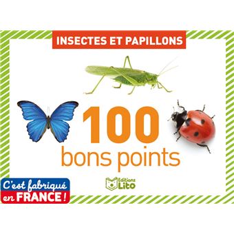 Boîte de 100 bons points : Insectes et papillons