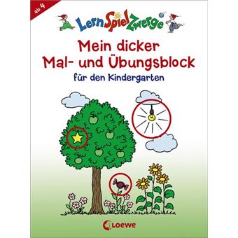 LERNSPIELZWERGE- MEIN DICKER MAL - UND UBUNGSBLOCK FUR DEN K