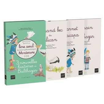 Coffret Premiers livres à lire seul 3 nouvelles histoires de Balthazar Niveau 3 Pédagogie Montessori