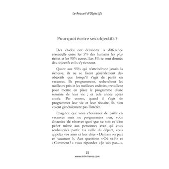 Le Recueil d'Objectifs