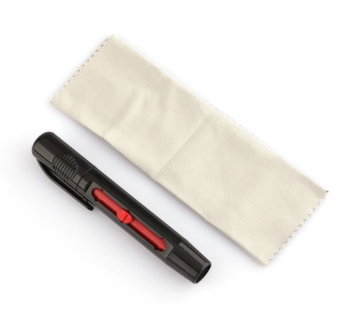 Stylo nettoyage d’objectif 2 en 1 On.Earz Imaging Noir avec Tampon carbone