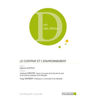 Le contrat et l’environnement