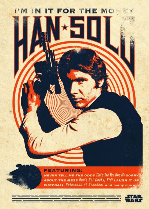 STAR WARS LEGENDS-MAGNETIC METAL POSTER 45X32-HAN SOLO
