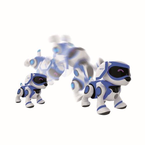 robot chien teksta puppy bleu