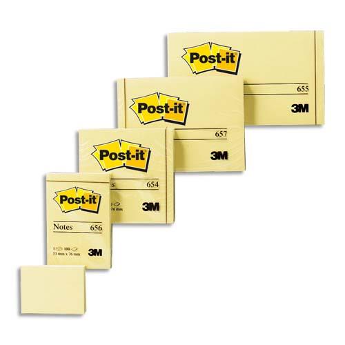 Memomblok3M Post-It 654 76X76mm geel