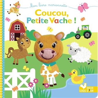 Coucou, petite vache ! - livre marionnette à doigt