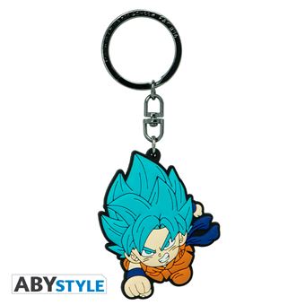 Porte-clés PVC Dragon Ball Super Goku Saiyan Bleu