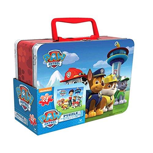 2 puzzles lenticulaires 24 pièces Pat' Patrouille Grande Valisette métal Cardinal