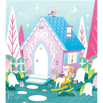 Peinture nacrée et pochoir petites maisons - mini boite avec accessoires