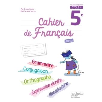 2019 Cahiers de français collège éd Cahier de français cycle 4 / 5e Bertagna, Carrier 