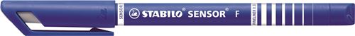 STABILO Lot de 10 stylos feutre Fineliner Sensor pointe fine bleu