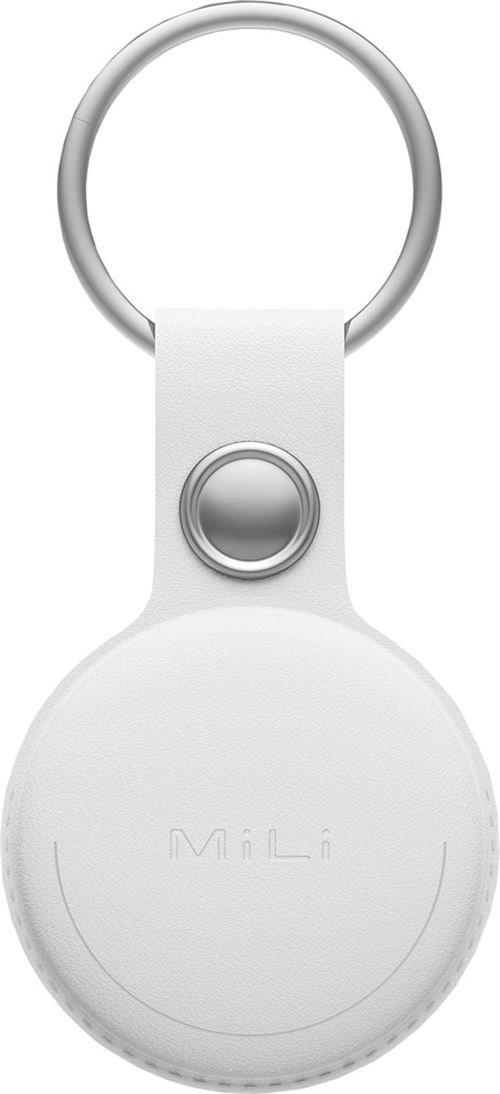 Porte-cles en cuir Mili Mitag Blanc