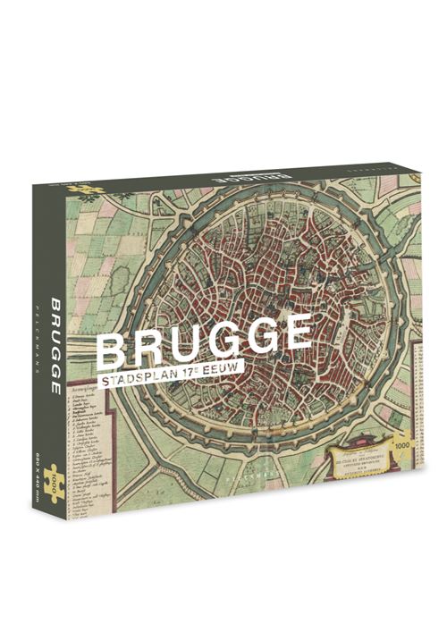 Puzzle Plan de la ville de Bruges  1000 pièces