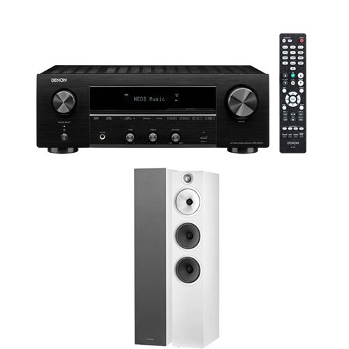 Amplificateur Denon DRA-800H Black + Enceinte colonne Bowers&Wilkins 603 S2 Edition Anniversaire Blanc Vendue par paire