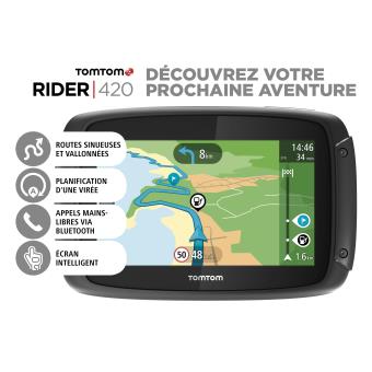 TomTom RIDER 420 - Navigateur GPS - moto 4.3 grand écran - GPS