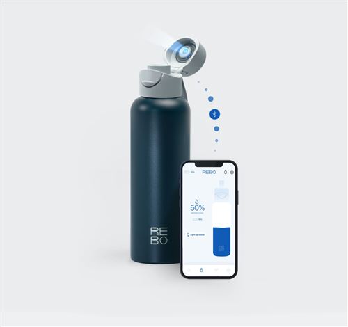Bouteille intelligente REBO 600 ml Océan Bleu