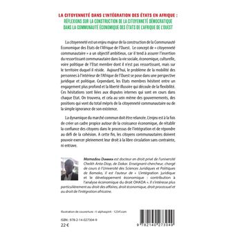 La citoyenneté dans l'intégration des Etats en Afrique :