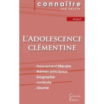 Fiche de lecture L Adolescence cl mentine de Cl ment Marot