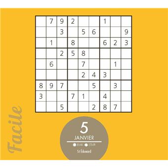 Une grille de Sudoku par jour 2022 
