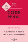 Code pénal 2020, annoté - 117e ed.