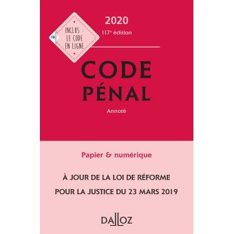 Code pénal 2020, annoté 117ème édition - relié - Collectif - Achat ...