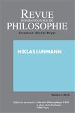 Revue internationale de philosophie 259 (1-2012) niklas luhmann