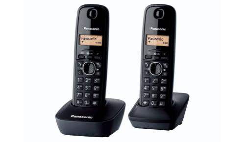 Panasonic Kx-Tg1612 - Téléphone Sans Fil avec Id D'Appelant - Dect - Noir + Combiné Supplémentaire