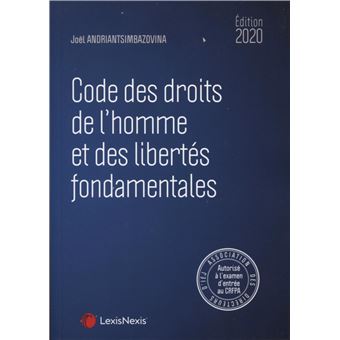 Code Des Droits De L'homme Et Des Libertés Fondamentales 2020 - Relié ...