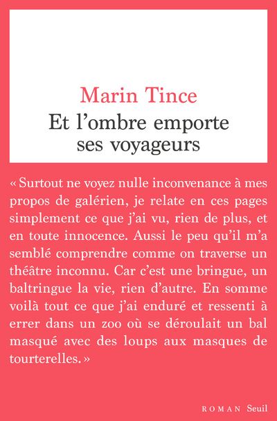 Et l'ombre emporte ses voyageurs - Marin Tince - broché