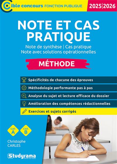 Cas pratique, note de synthèse et note avec solutions opérationnelles