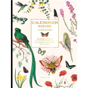 Calendrier nature à colorier
