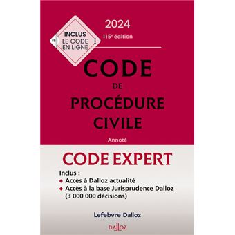 Code Dalloz Expert. Code de procédure civile 2024