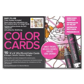 Cartes de coloriage Chameleon Thème Délices sucrés