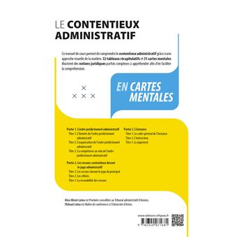 Le contentieux administratif en cartes mentales