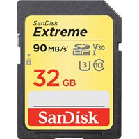 Sandisk SDHC Extreme 32GB 90MB/S V30 Geheugenkaart