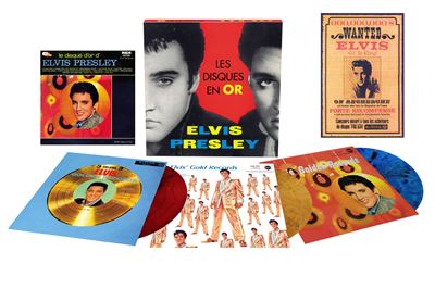 Les Disques En Or D'Elvis Édition Collector Limitée Vinyle Rouge, Bleu et Or Marbré Coffret