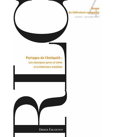 Revue de littérature comparée - N°4/2012