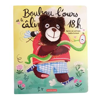 Livre marionnette - Boubou l'ours et le câlin de 18 heures