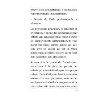 Mettre Fin à l'intimidation - Maintenant !