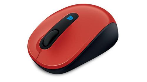 Microsoft Sculpt Mobile Mouse - Souris - droitiers et gauchers - optique - 3 boutons - sans fil - 2.4 GHz - récepteur sans fil USB - rouge flamme